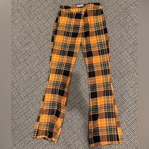 ASOS Plaid Trousers in Orange and Black